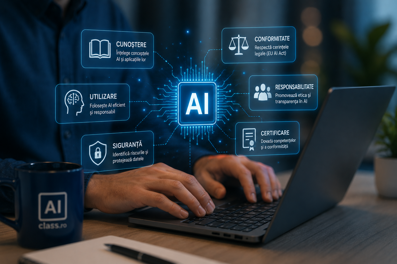 Module AIclass.ro pentru programe de alfabetizare AI